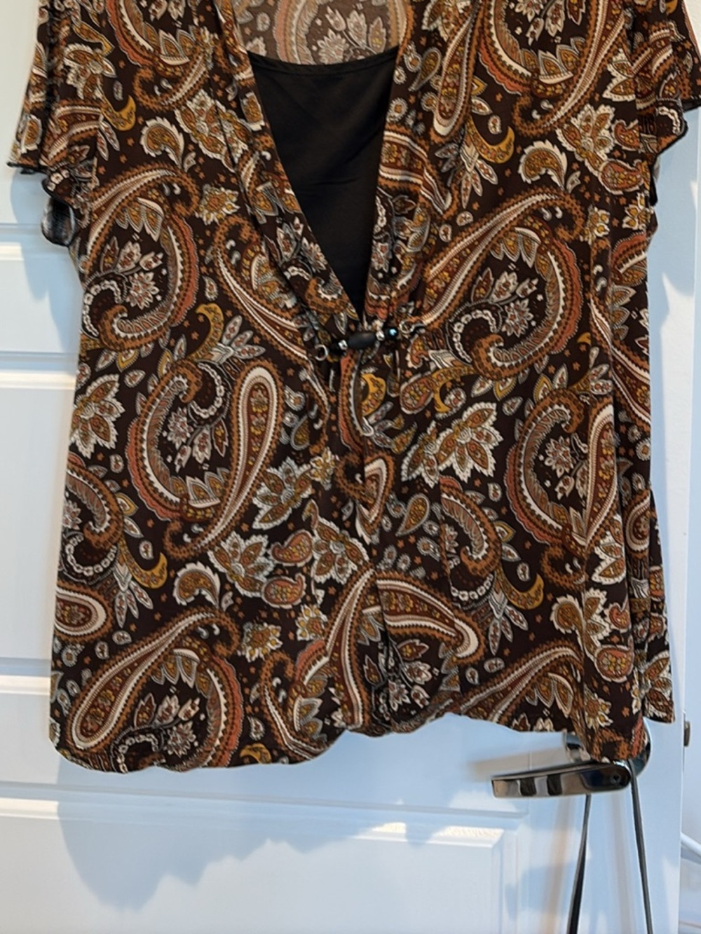 Women’s Notation Paisley Top 2X polyester SS
